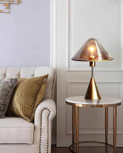 Mushroom Table Lamp | Retro Design | Orange & White