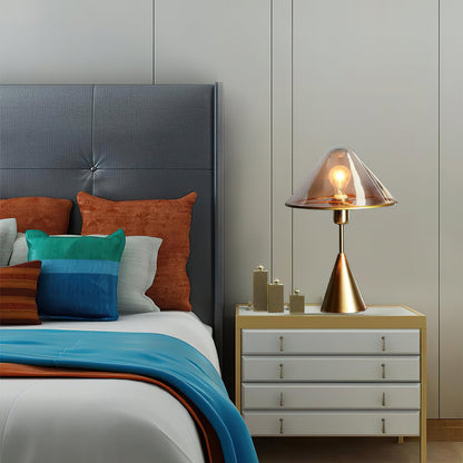 Mushroom Table Lamp | Retro Design | Orange & White