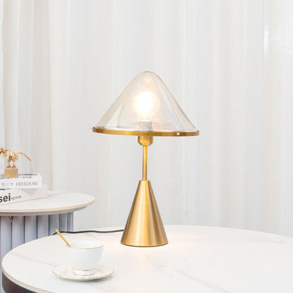 Mushroom Table Lamp | Retro Design | Orange & White