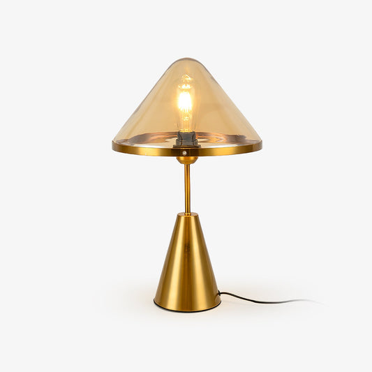 Mushroom Table Lamp | Retro Design | Orange & White