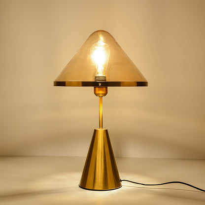 Mushroom Table Lamp | Retro Design | Orange & White