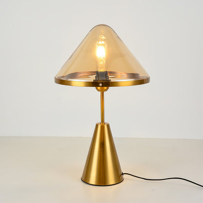 Mushroom Table Lamp | Retro Design | Orange & White