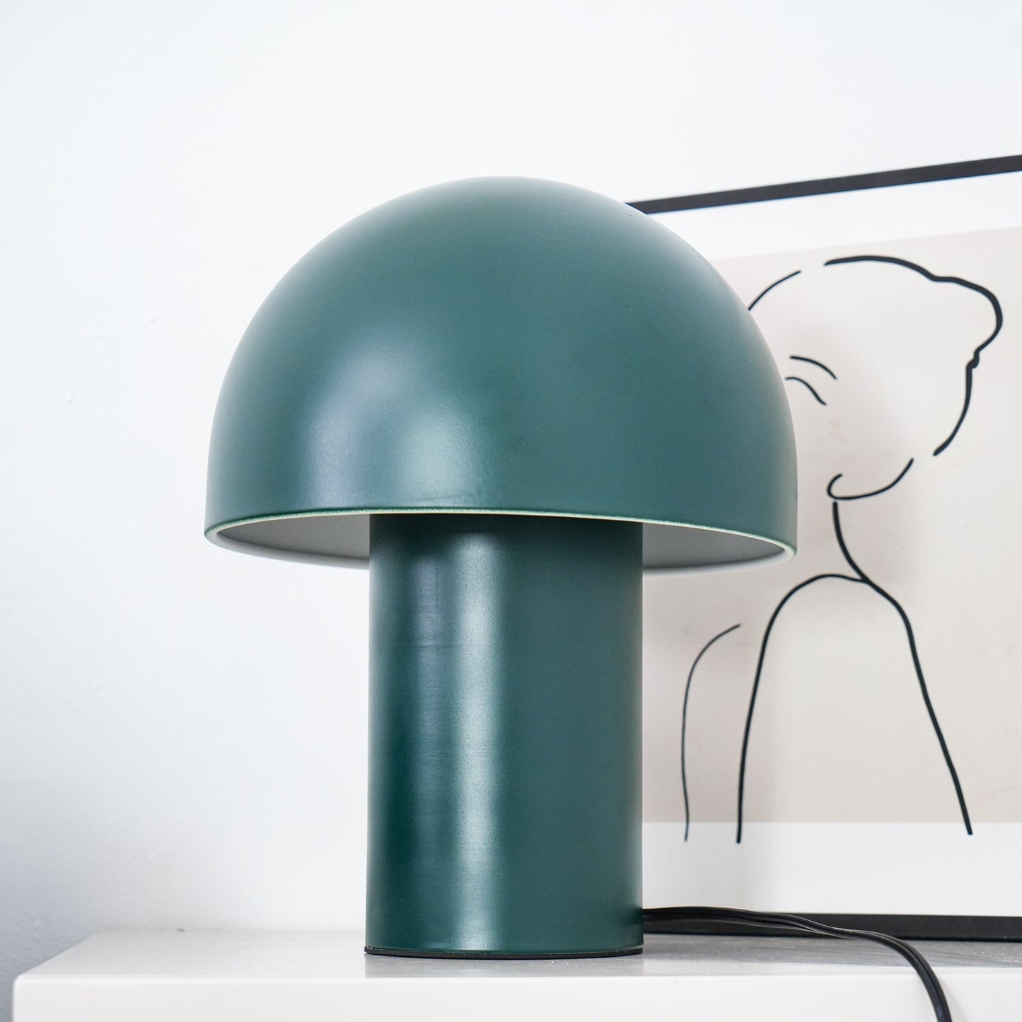 Mushroom Table Lamp | Metal & Iron | White, Green, Orange Options