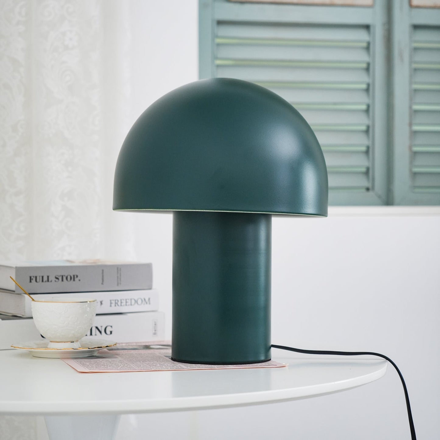 Mushroom Table Lamp | Metal & Iron | White, Green, Orange Options