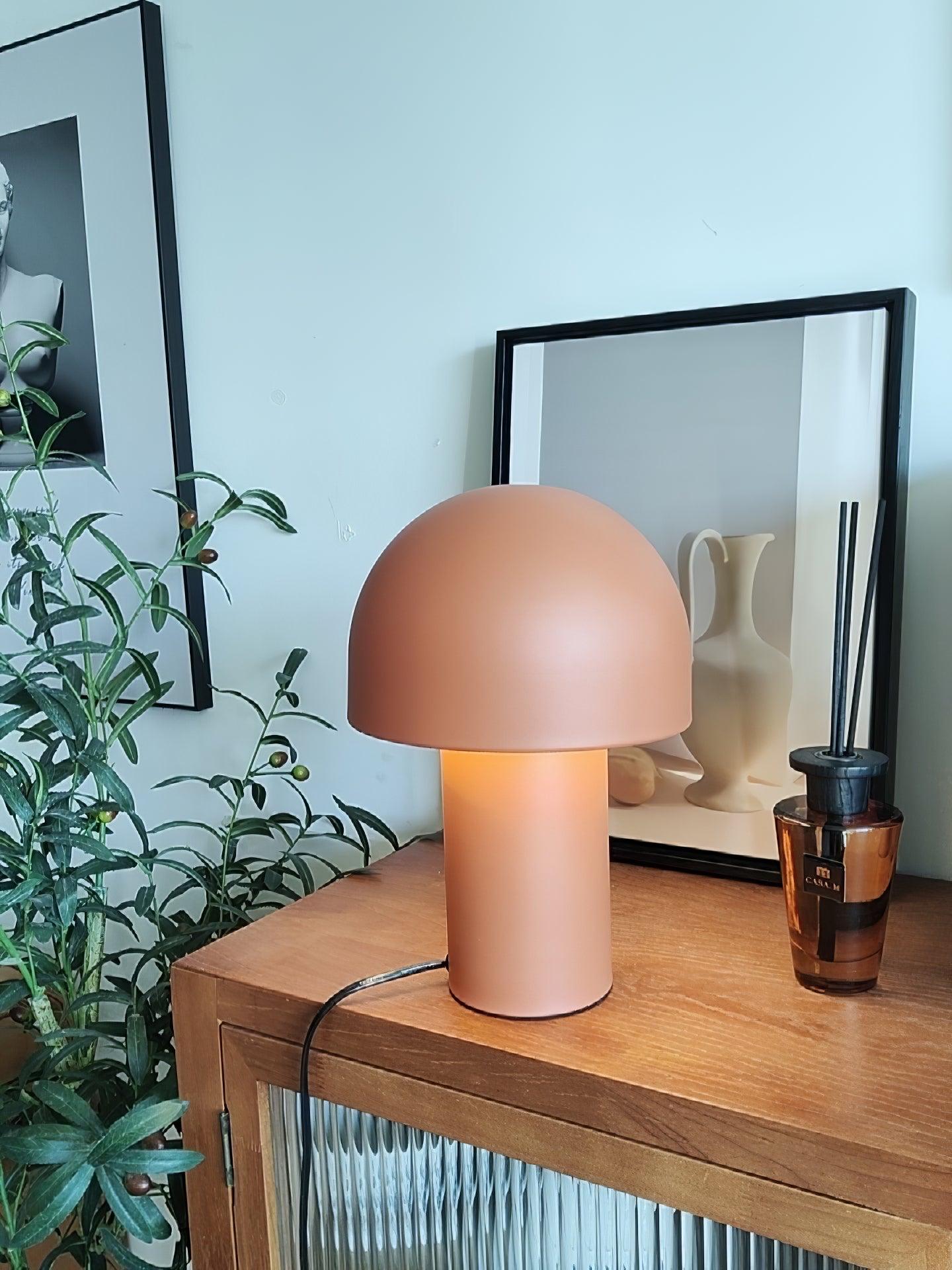 Mushroom Table Lamp | Metal & Iron | White, Green, Orange Options