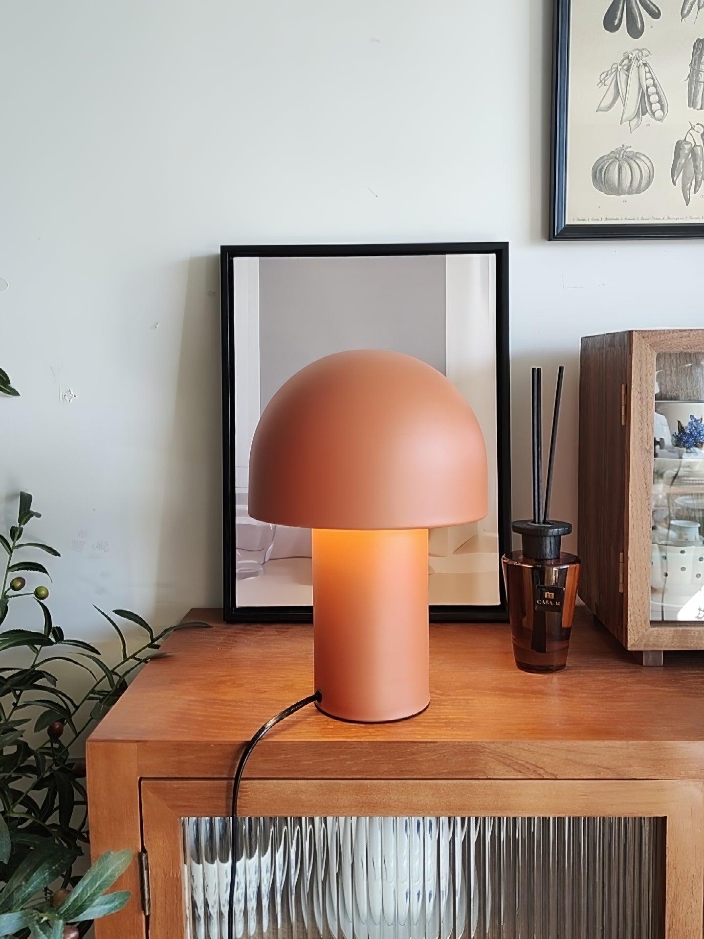 Mushroom Table Lamp | Metal & Iron | White, Green, Orange Options