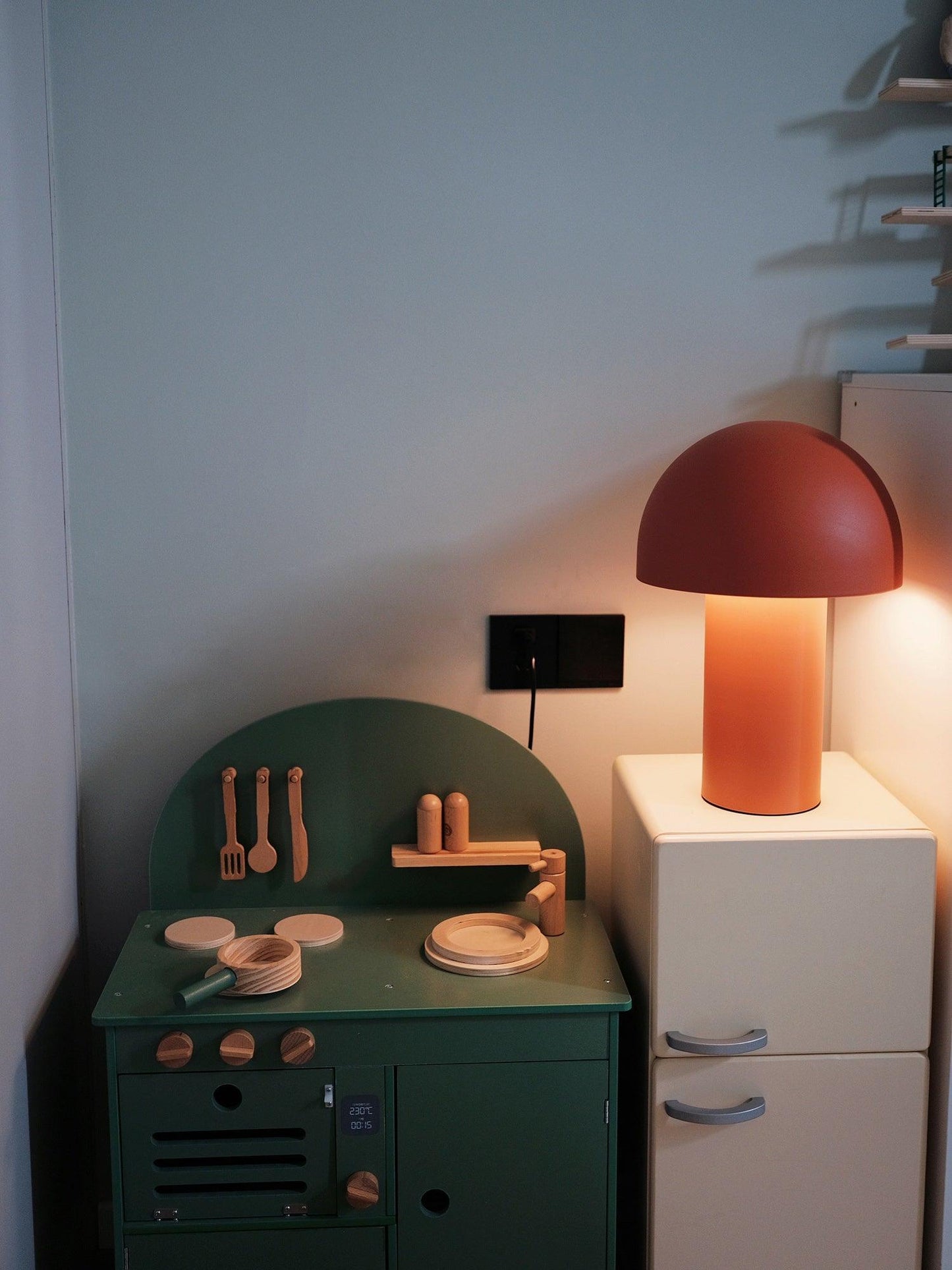 Mushroom Table Lamp | Metal & Iron | White, Green, Orange Options