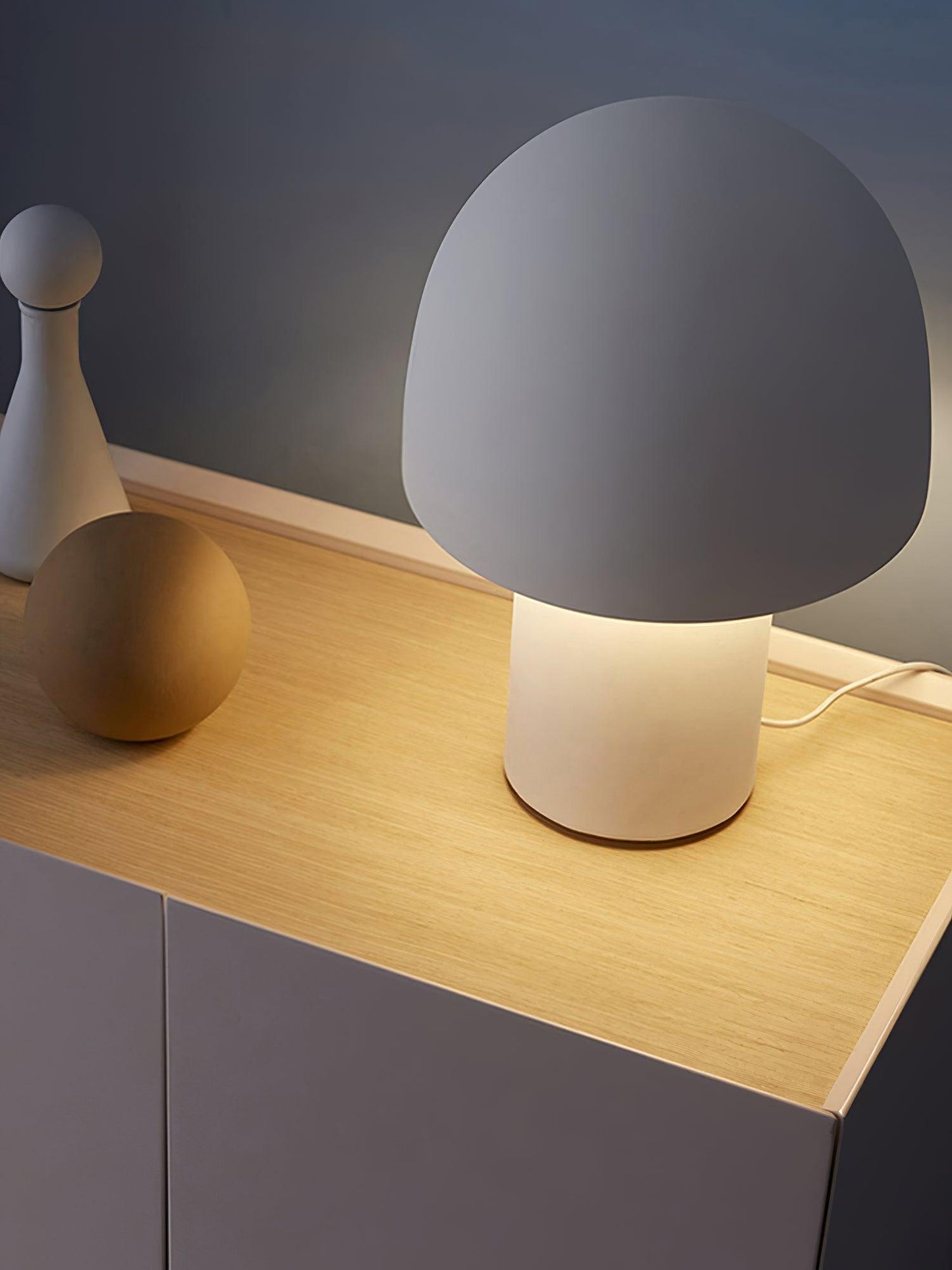 Mushroom Table Lamp | Metal & Iron | White, Green, Orange Options