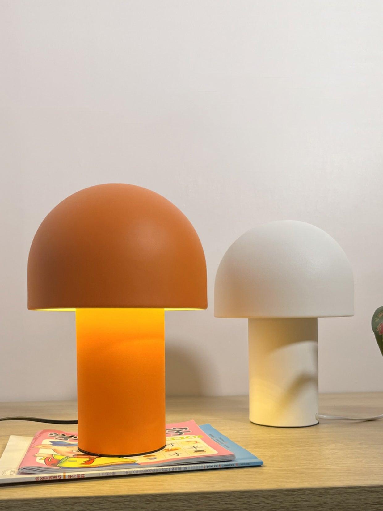Mushroom Table Lamp | Metal & Iron | White, Green, Orange Options