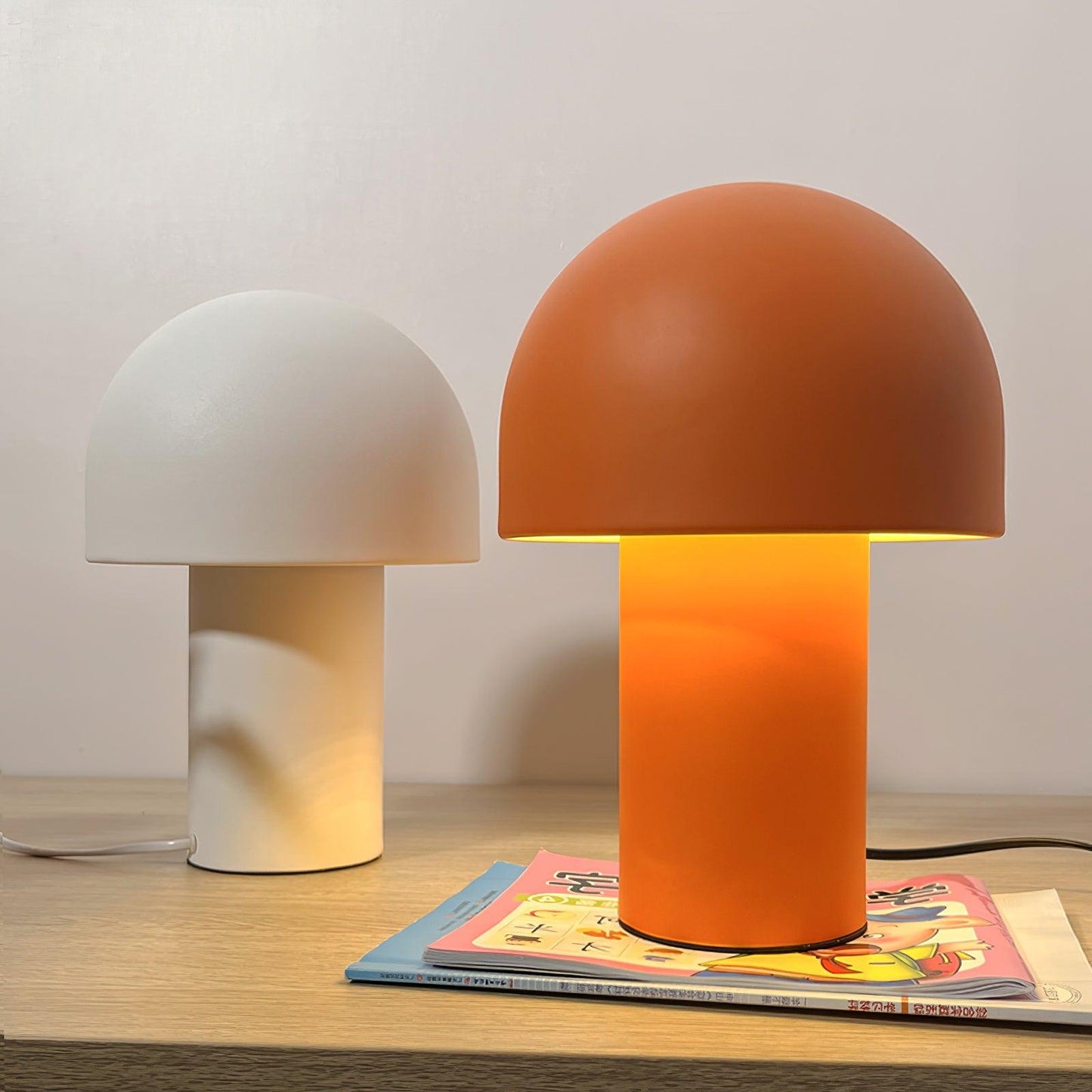 Mushroom Table Lamp | Metal & Iron | White, Green, Orange Options