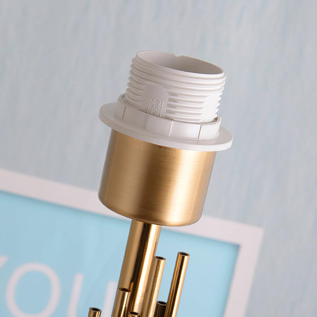 Myrano Table Lamp | Gold Leaf & Marble | White Shade
