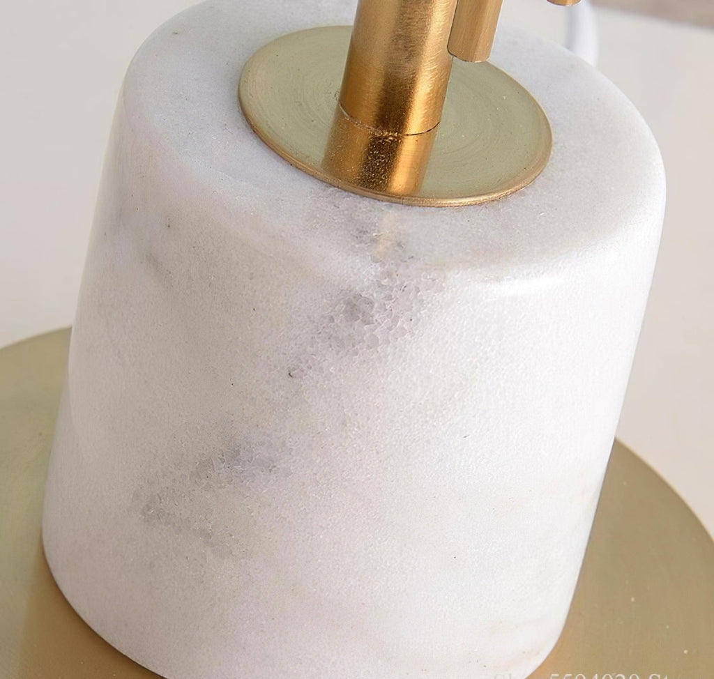Myrano Table Lamp | Gold Leaf & Marble | White Shade
