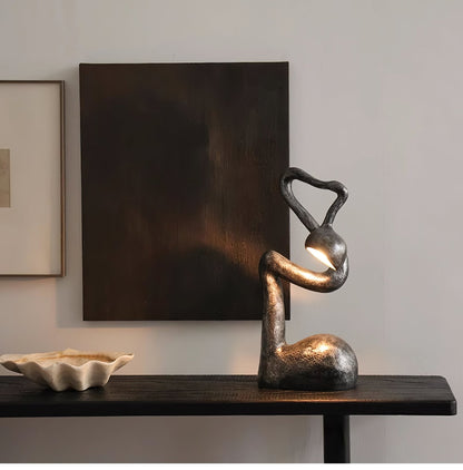Myrrh Table Lamp | Metal & Fiberglass | Black