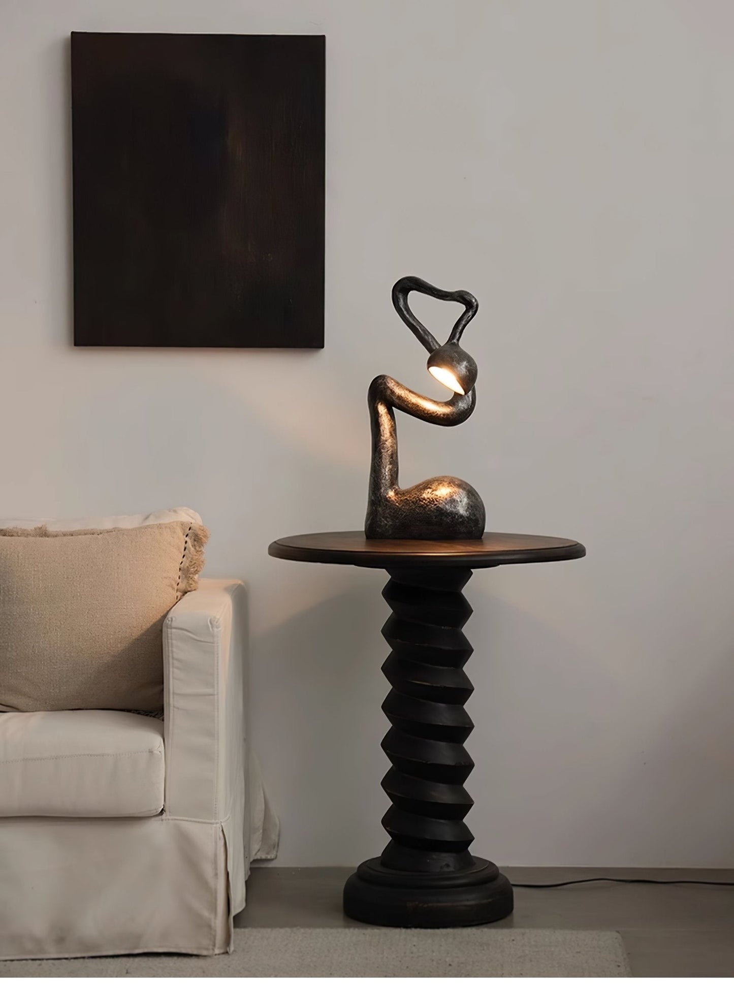 Myrrh Table Lamp | Metal & Fiberglass | Black