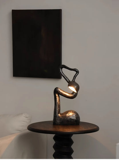 Myrrh Table Lamp | Metal & Fiberglass | Black