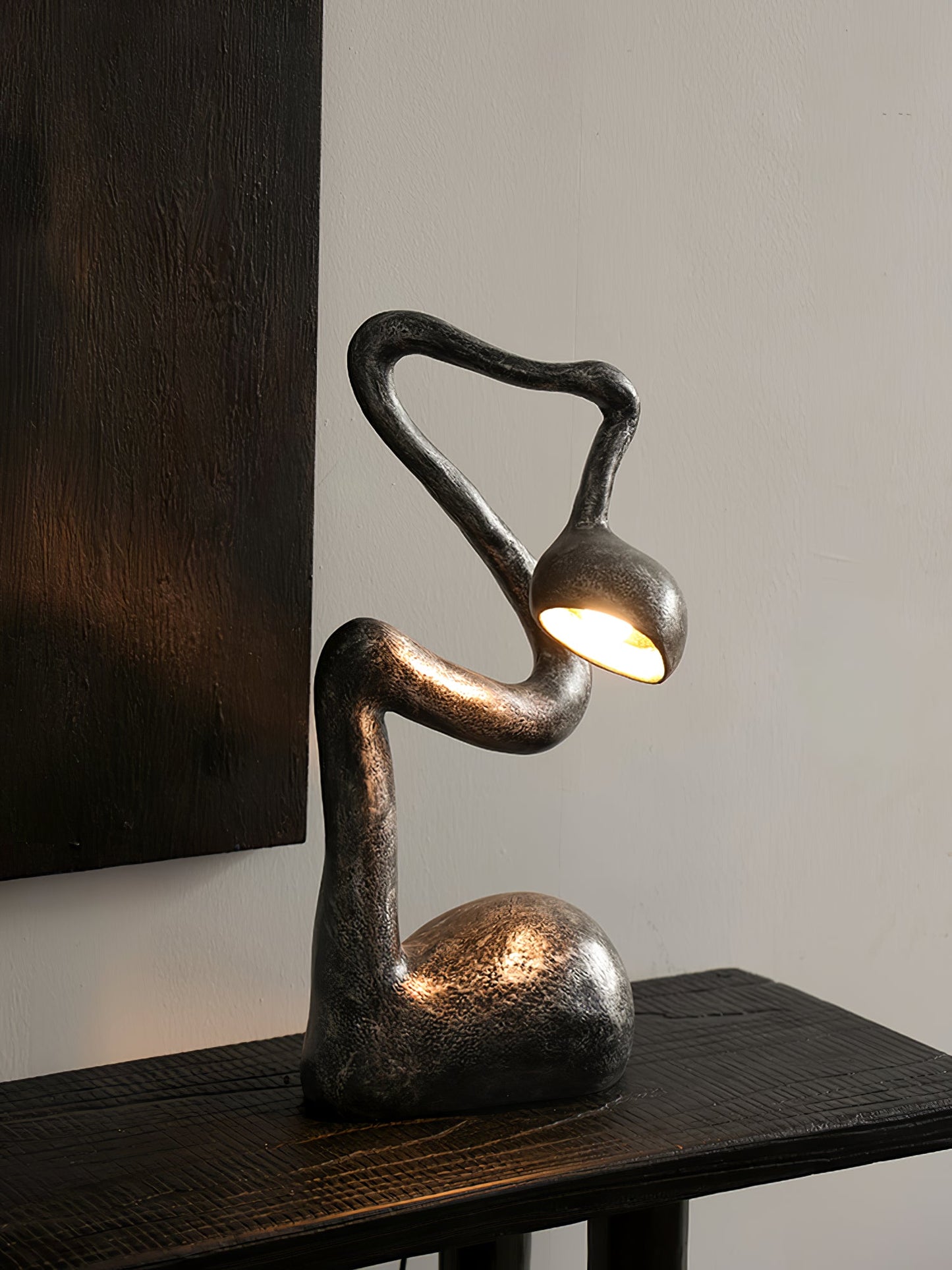 Myrrh Table Lamp | Metal & Fiberglass | Black