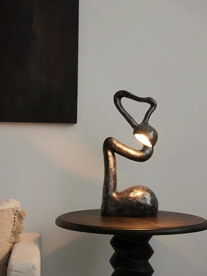 Myrrh Table Lamp | Metal & Fiberglass | Black