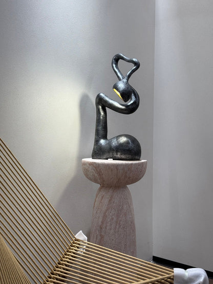 Myrrh Table Lamp | Metal & Fiberglass | Black