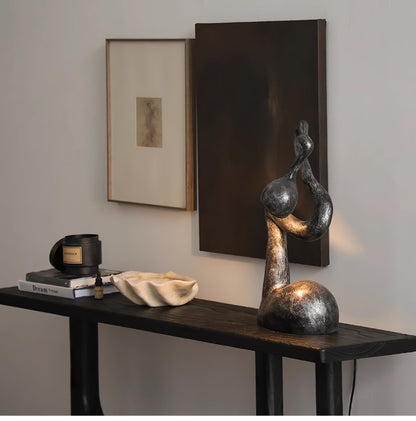 Myrrh Table Lamp | Metal & Fiberglass | Black