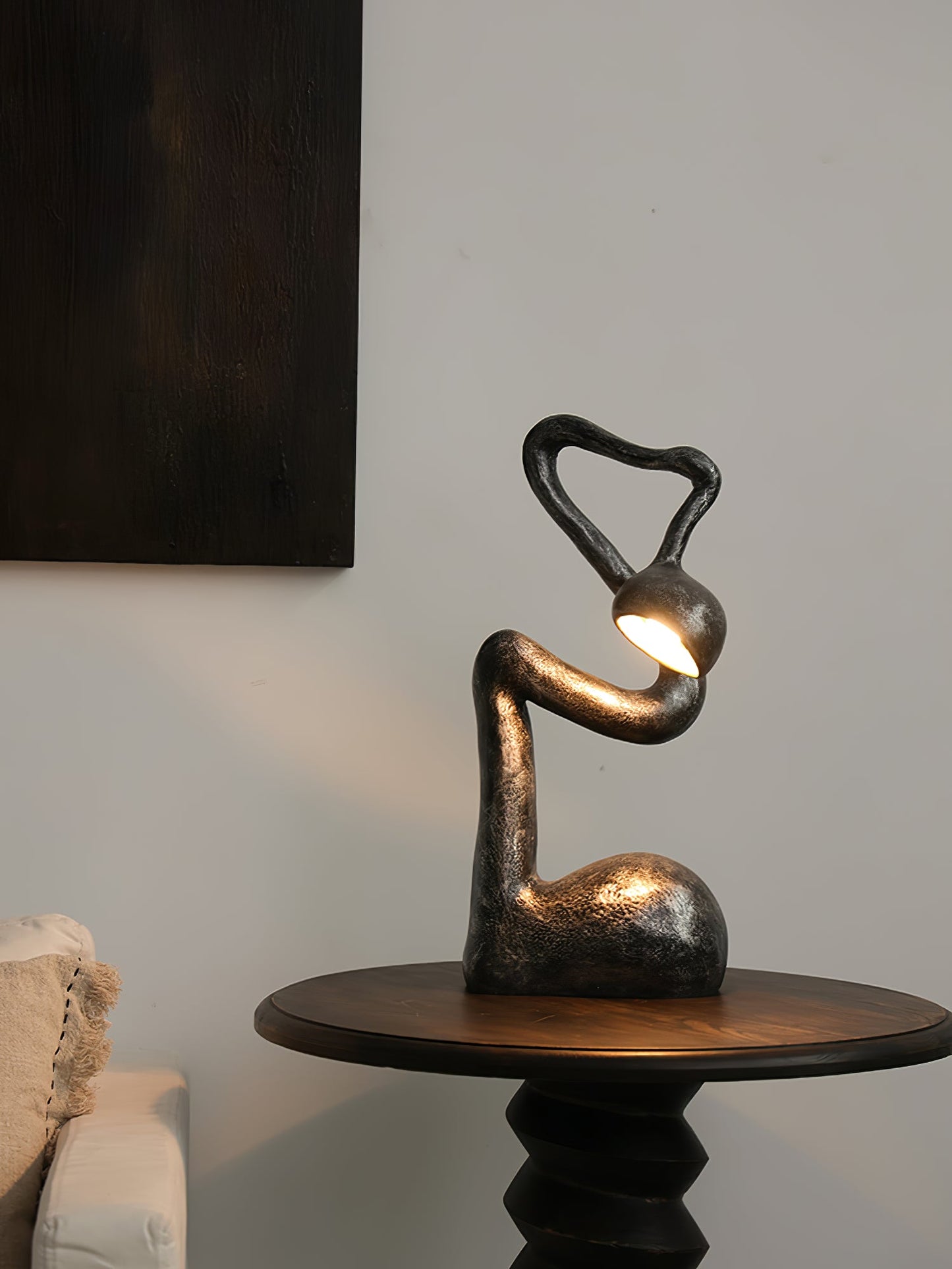 Myrrh Table Lamp | Metal & Fiberglass | Black