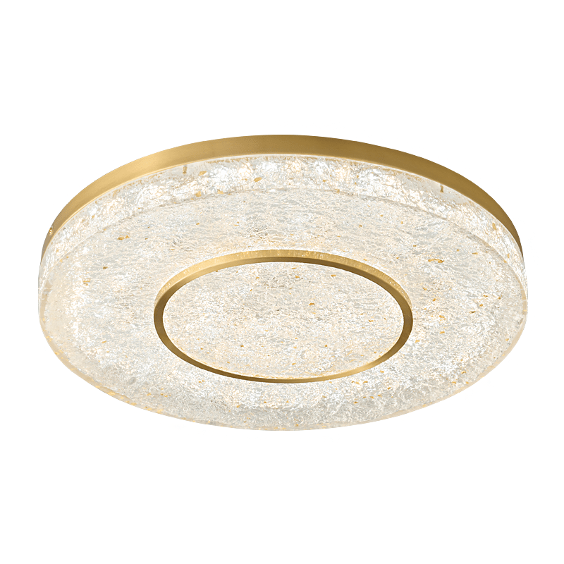Mysterious Circle Ceiling Lamp | Brass & Resin | Clear Shade