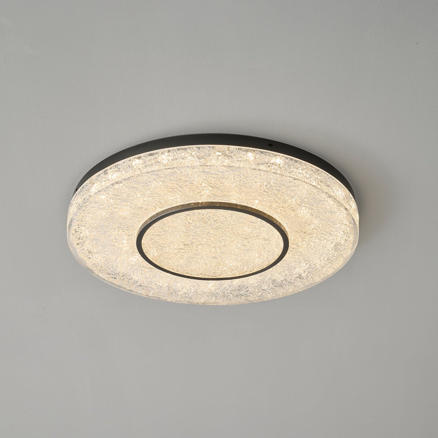 Mysterious Circle Ceiling Lamp | Brass & Resin | Clear Shade