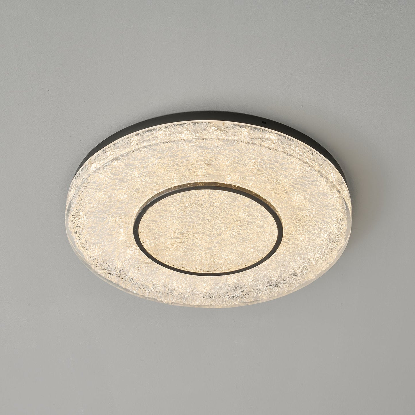 Mysterious Circle Ceiling Lamp | Brass & Resin | Clear Shade