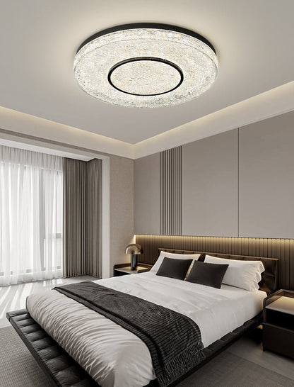 Mysterious Circle Ceiling Lamp | Brass & Resin | Clear Shade