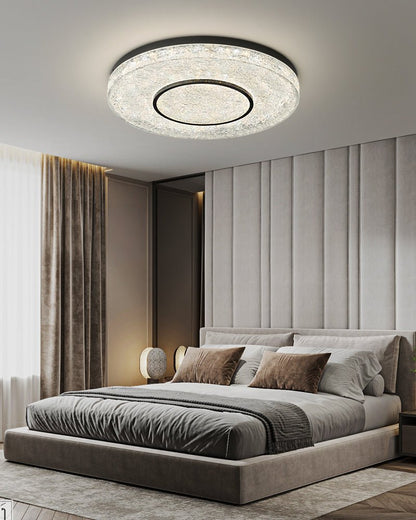 Mysterious Circle Ceiling Lamp | Brass & Resin | Clear Shade