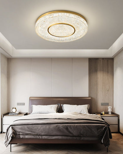 Mysterious Circle Ceiling Lamp | Brass & Resin | Clear Shade