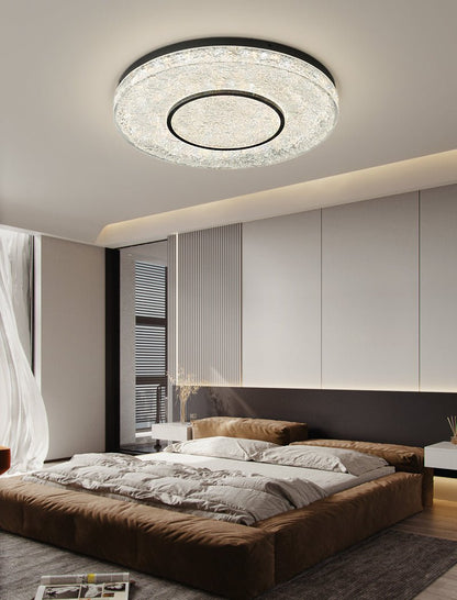 Mysterious Circle Ceiling Lamp | Brass & Resin | Clear Shade
