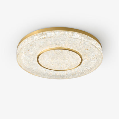 Mysterious Circle Ceiling Lamp | Brass & Resin | Clear Shade