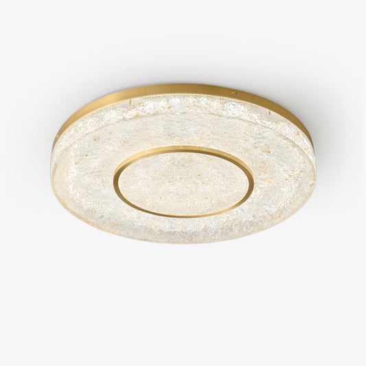 Mysterious Circle Ceiling Lamp | Brass & Resin | Clear Shade