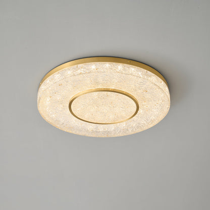 Mysterious Circle Ceiling Lamp | Brass & Resin | Clear Shade