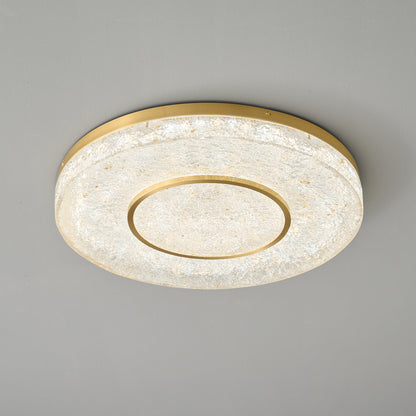 Mysterious Circle Ceiling Lamp | Brass & Resin | Clear Shade