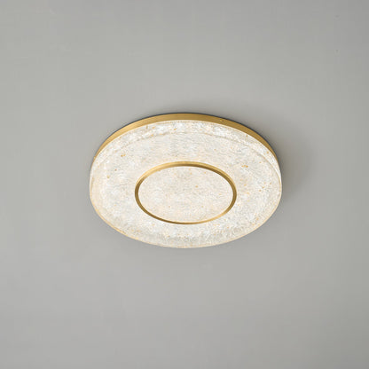 Mysterious Circle Ceiling Lamp | Brass & Resin | Clear Shade
