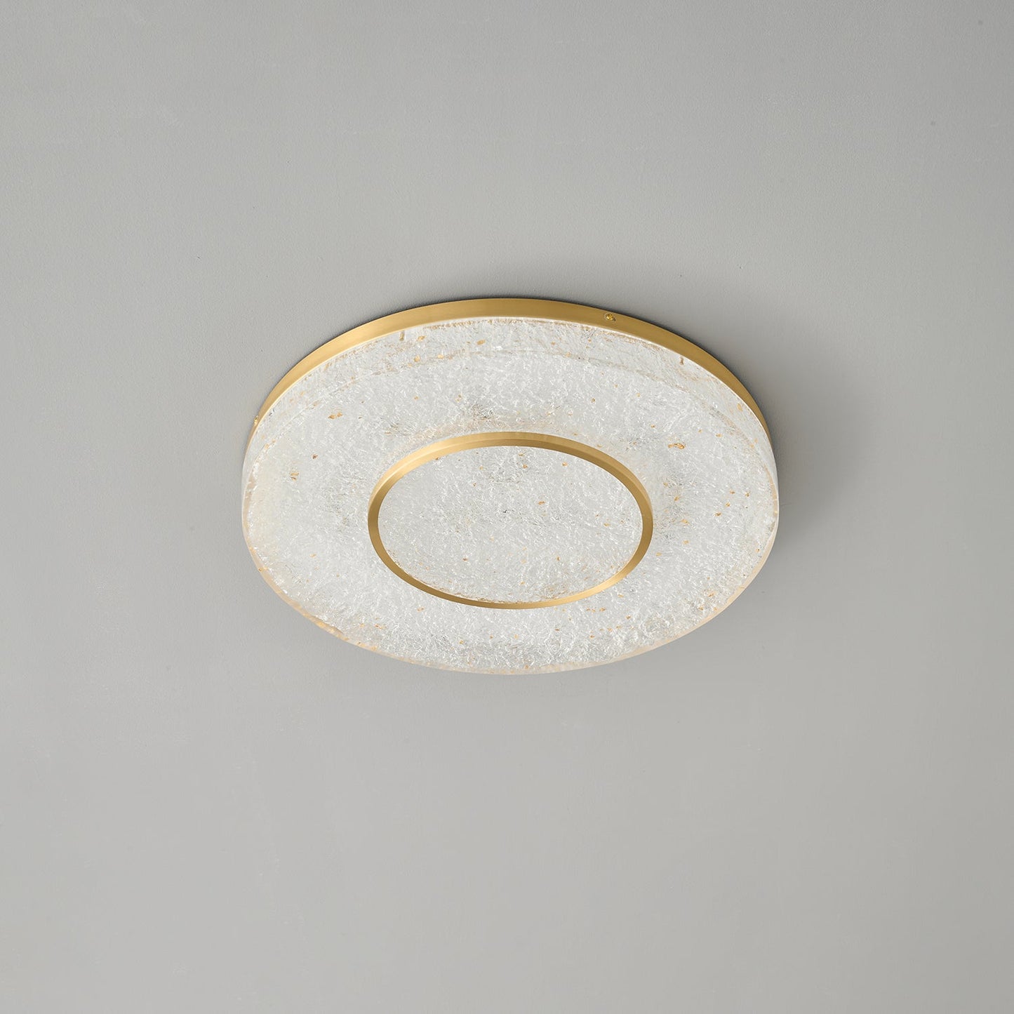 Mysterious Circle Ceiling Lamp | Brass & Resin | Clear Shade