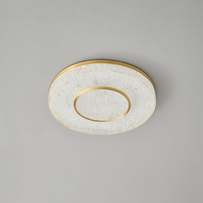Mysterious Circle Ceiling Lamp | Brass & Resin | Clear Shade