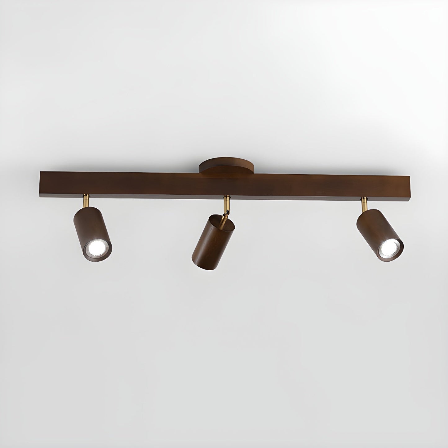 Natural Wood Beam Spotlight | Walnut Finish | 2 to 5 Heads Available