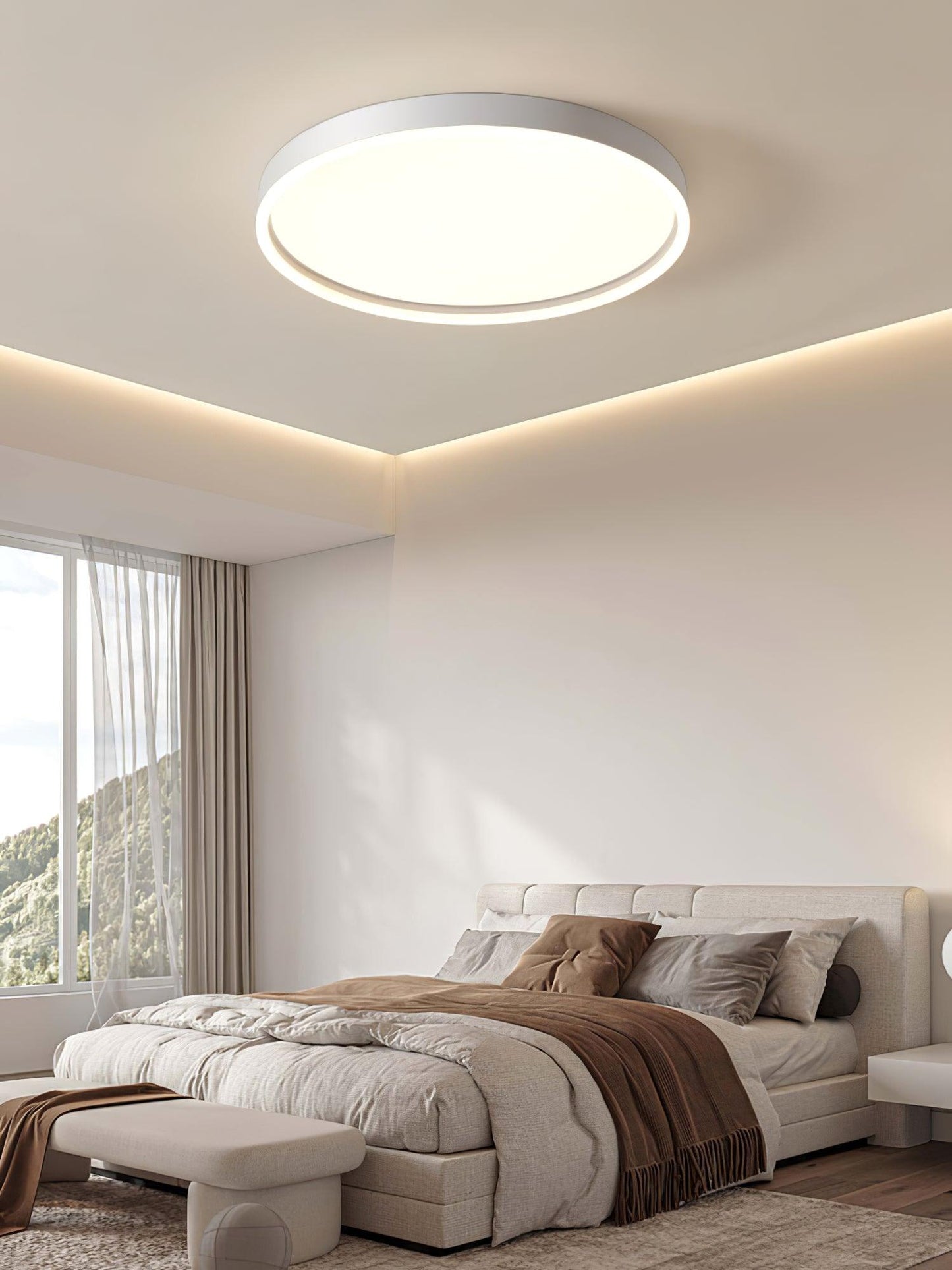 Naxos Ceiling Light | Iron, Acrylic, Metal | White