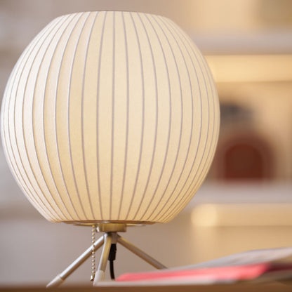 Nelson Tripod Table Lamp | Chrome & White | 4 Sizes Available