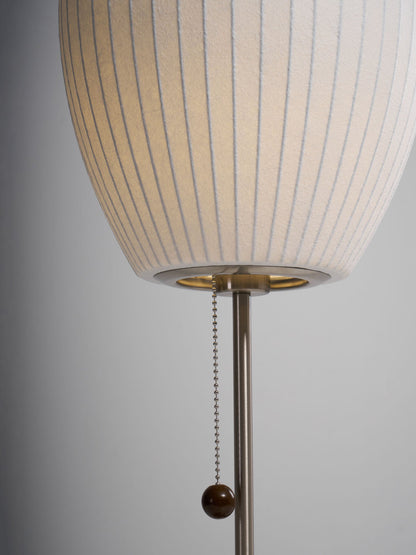 Nelson Table Lamp | Chrome Steel Base & White Shade | Vintage Design
