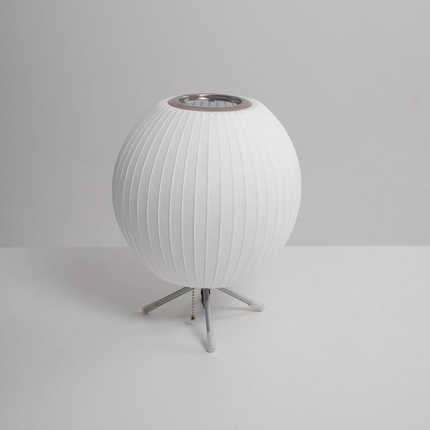 Nelson Tripod Table Lamp | Chrome & White | 4 Sizes Available