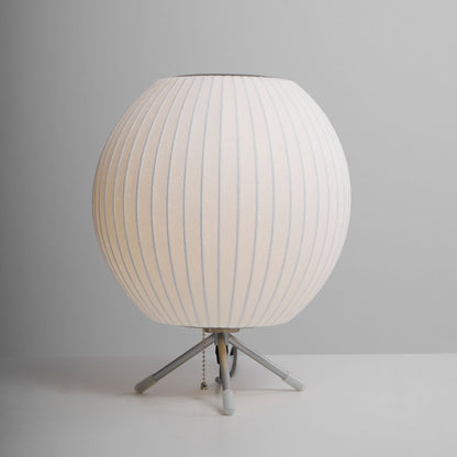 Nelson Tripod Table Lamp | Chrome & White | 4 Sizes Available