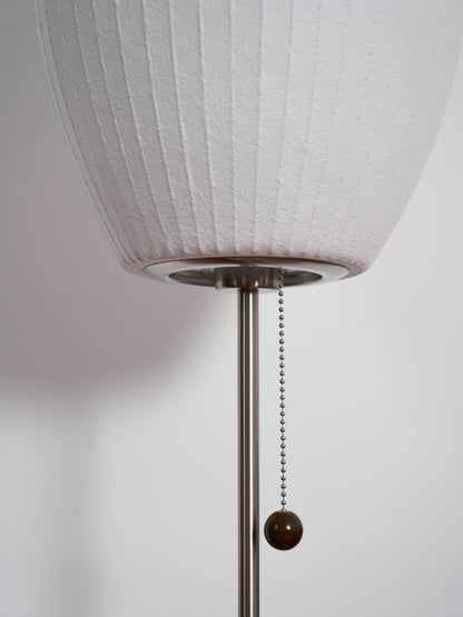 Nelson Table Lamp | Chrome Steel Base & White Shade | Vintage Design