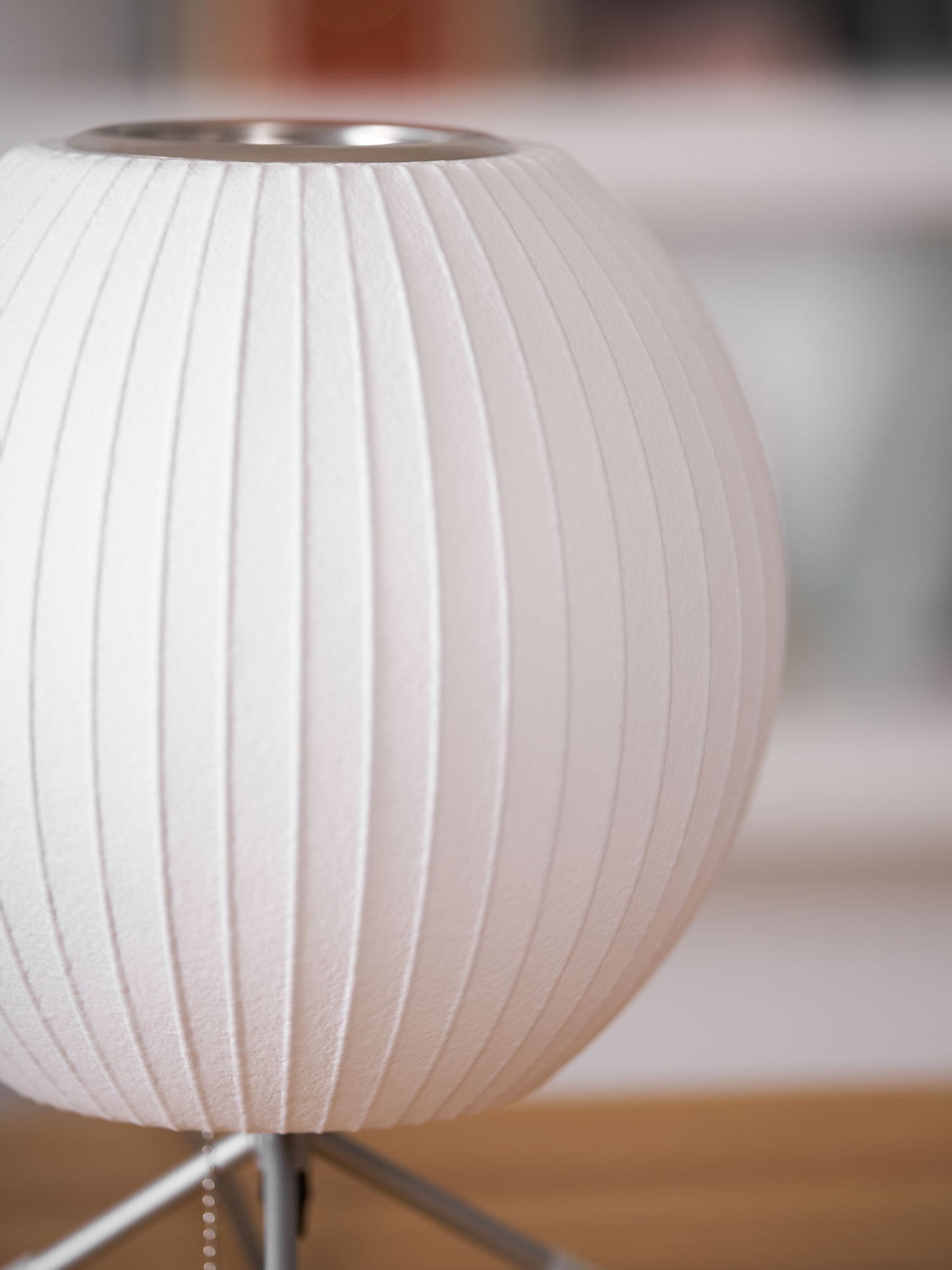 Nelson Tripod Table Lamp | Chrome & White | 4 Sizes Available