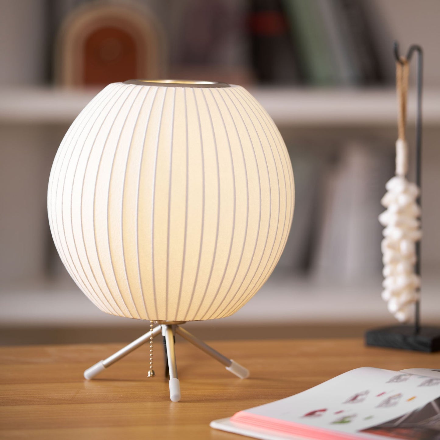 Nelson Tripod Table Lamp | Chrome & White | 4 Sizes Available