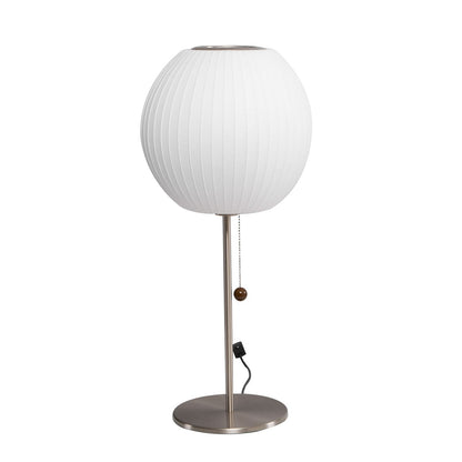 Nelson Table Lamp | Chrome Steel Base & White Shade | Vintage Design