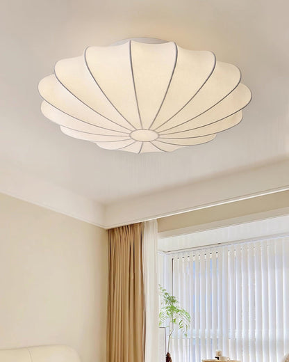 Nelson Bubble Ceiling Lamp | White Metal & Silk | Multiple Size Options
