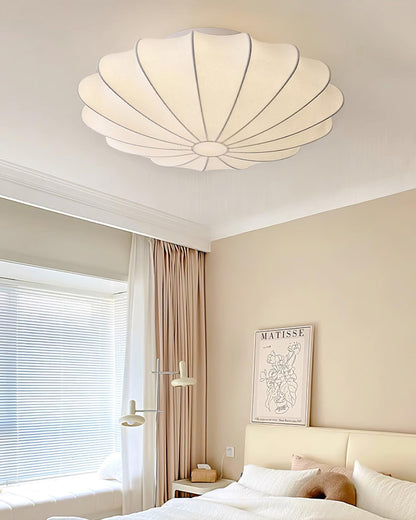 Nelson Bubble Ceiling Lamp | White Metal & Silk | Multiple Size Options